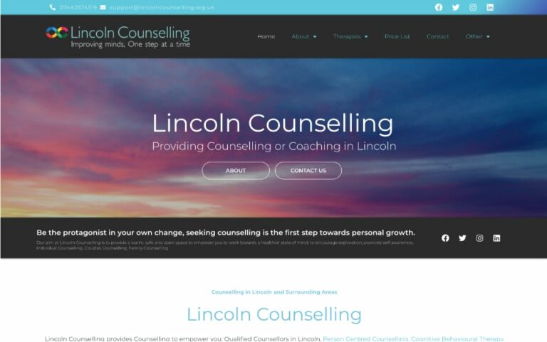 Lincoln Counselling Web design