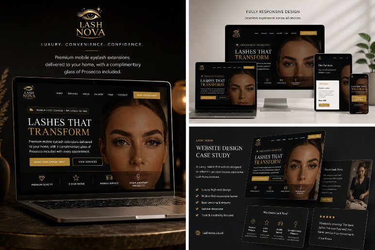 Lash Nova Website Design